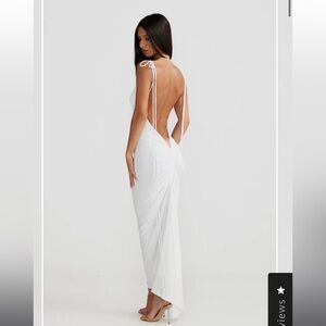 Melani the Label White Backless Dress